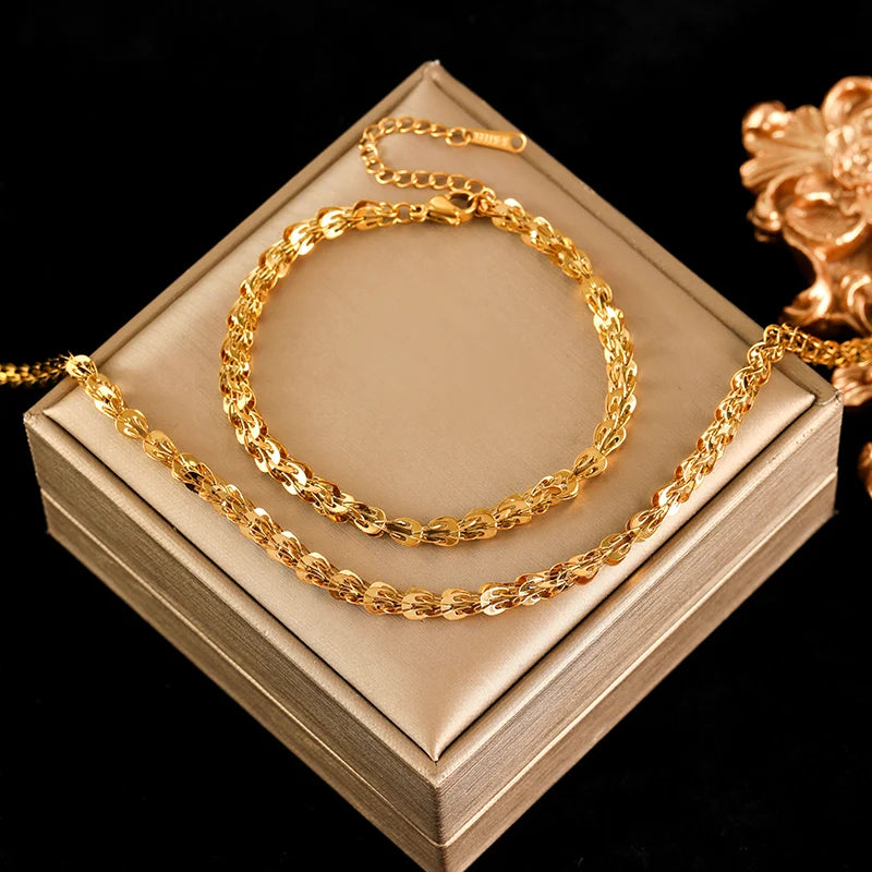 Elegant Necklace + Bracelet Set