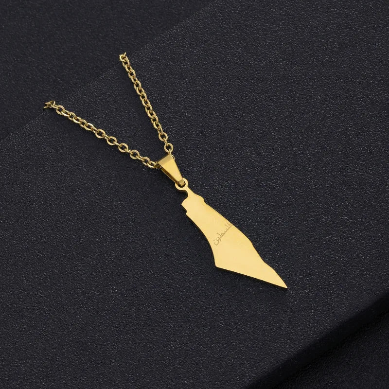 Palestine Outline Necklace
