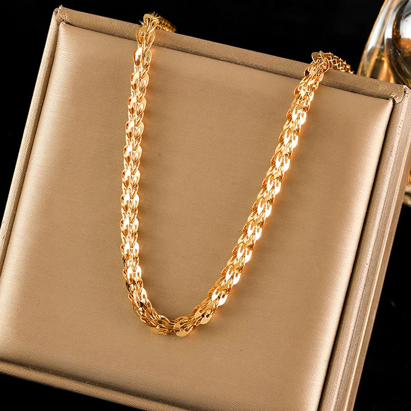 Elegant Gold Set (Necklace + Bracelet)