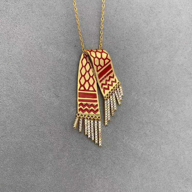 Palestinian Keffiyeh Necklace